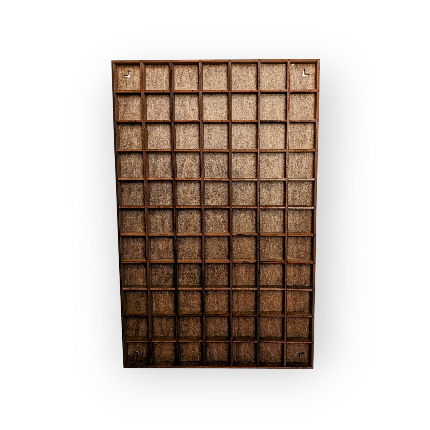 77 Compartment Wooden Display Shelf - 55mmx55mm - Trinket Shelf - Curio Cabinet