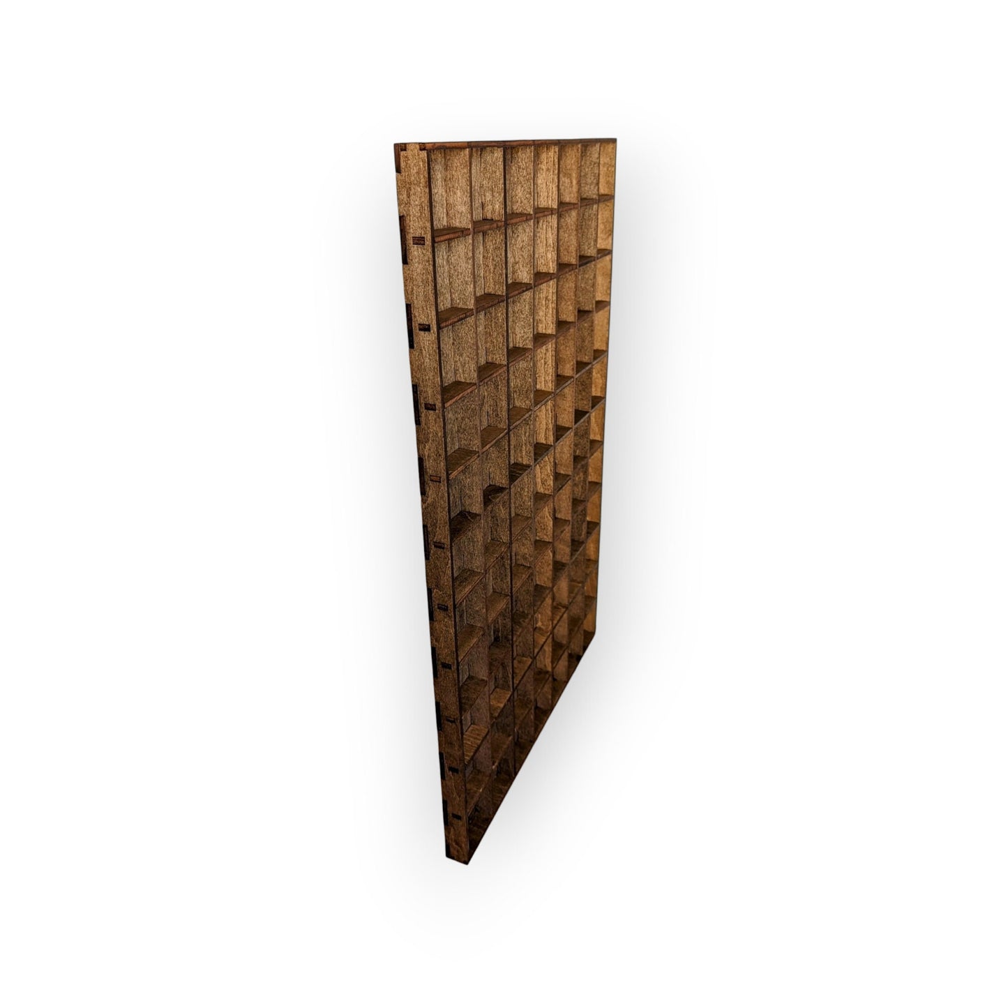 77 Compartment Wooden Display Shelf - 55mmx55mm - Trinket Shelf - Curio Cabinet