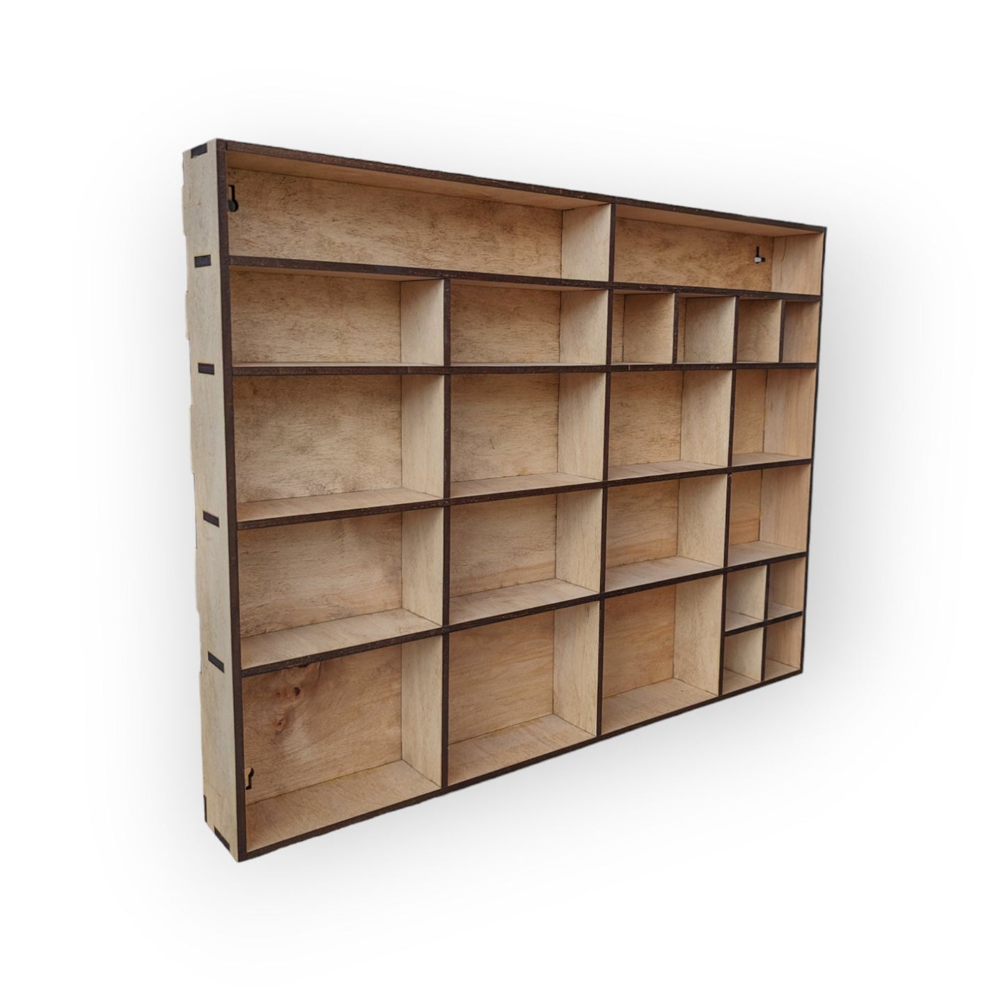 Shadow Box Wooden Display Shelf - Wall Cubby Shelf - Multiple Compartment Sizes - #1 - Trinket Shelf - Curio Cabinet