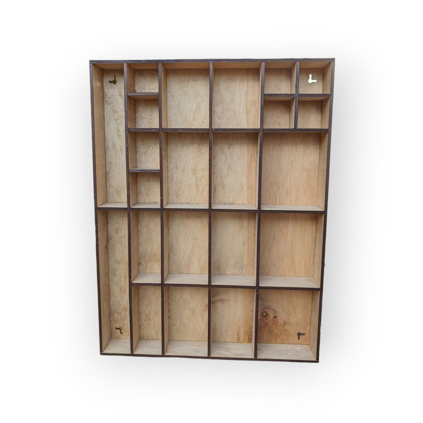Shadow Box Wooden Display Shelf - Wall Cubby Shelf - Multiple Compartment Sizes - #1 - Trinket Shelf - Curio Cabinet