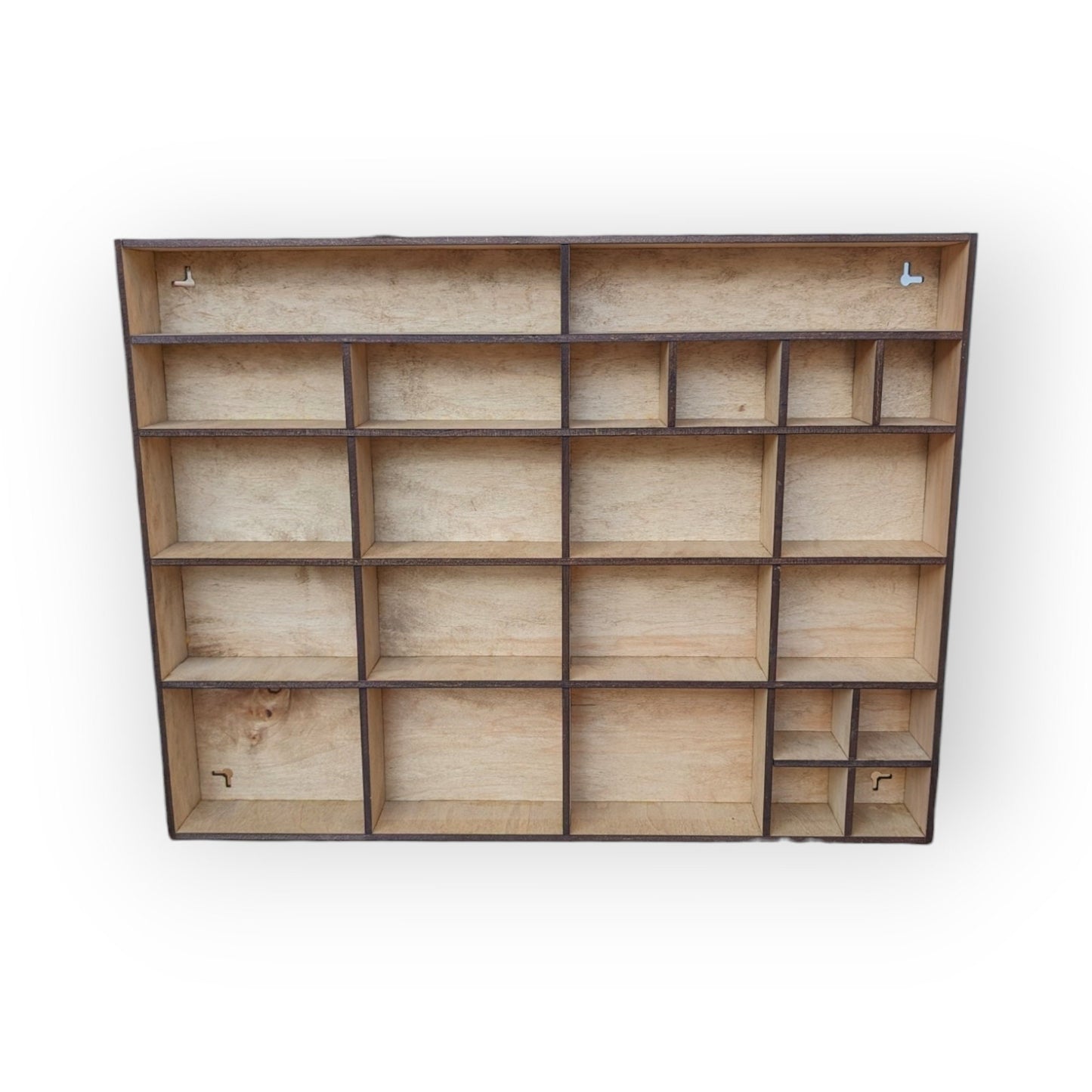 Shadow Box Wooden Display Shelf - Wall Cubby Shelf - Multiple Compartment Sizes - #1 - Trinket Shelf - Curio Cabinet