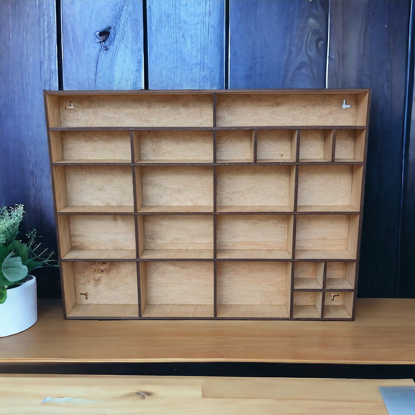 Shadow Box Wooden Display Shelf - Wall Cubby Shelf - Multiple Compartment Sizes - #1 - Trinket Shelf - Curio Cabinet