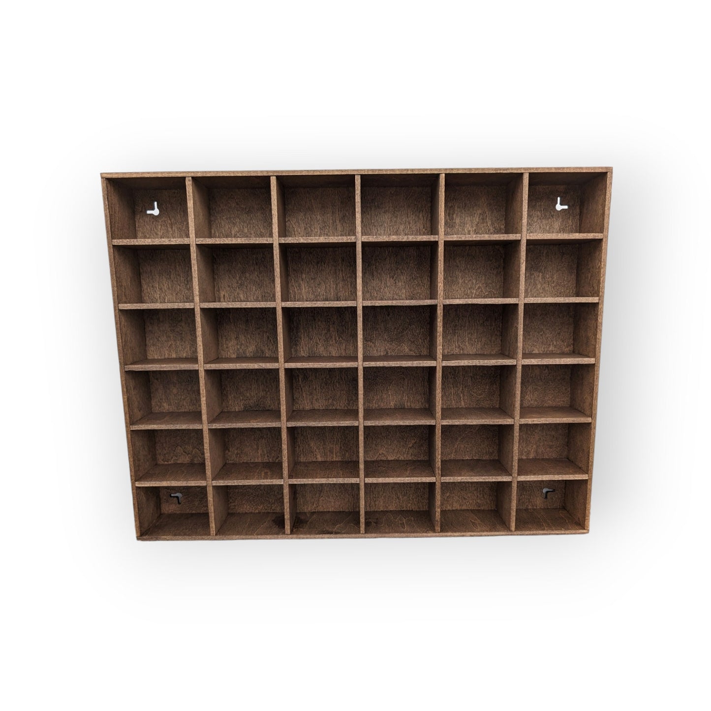 36 Compartment Wooden Display Shelf - 3x2.25 - Trinket Shelf - Curio Cabinet