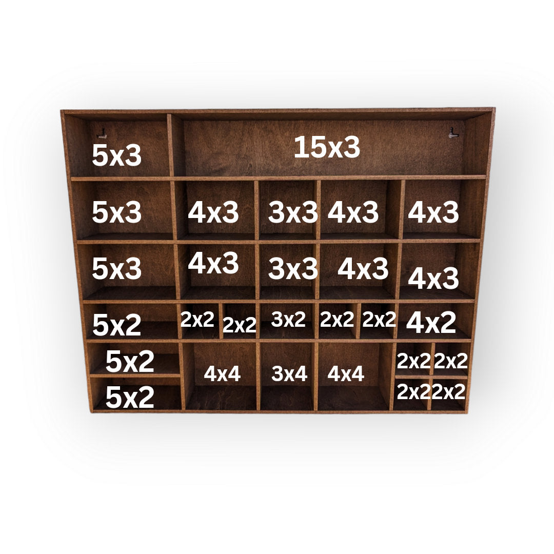 Shadow Box Wooden Display Shelf - Wall Cubby Shelf - Multiple Compartment Sizes - #7a - Trinket Shelf - Curio Cabinet