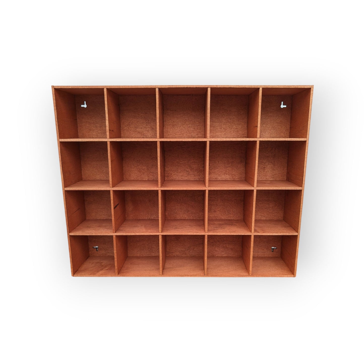 20 Compartment Wooden Display Shelf - 4x4 - Trinket Shelf - Curio Cabinet