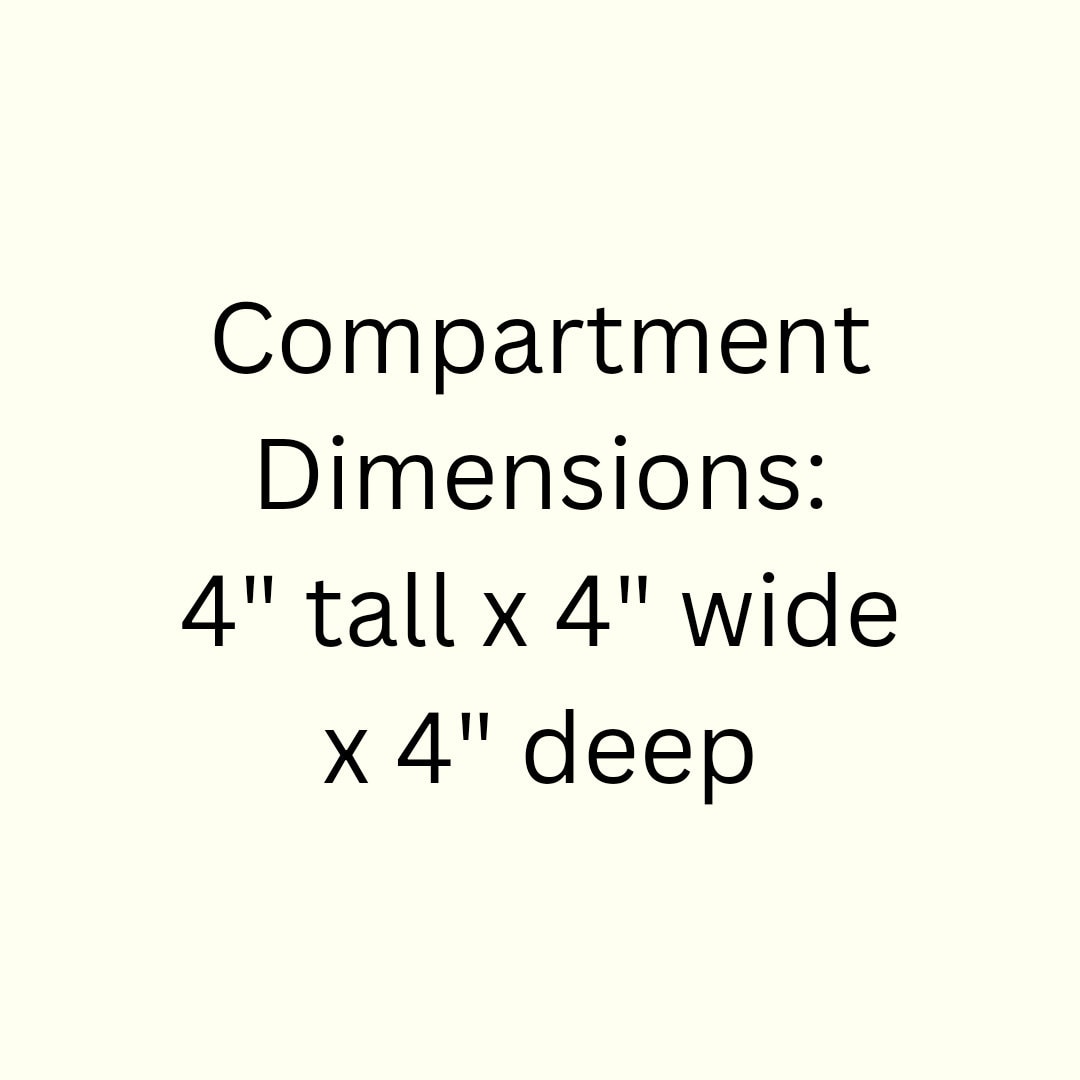 20 Compartment Wooden Display Shelf - 4x4 - Trinket Shelf - Curio Cabinet