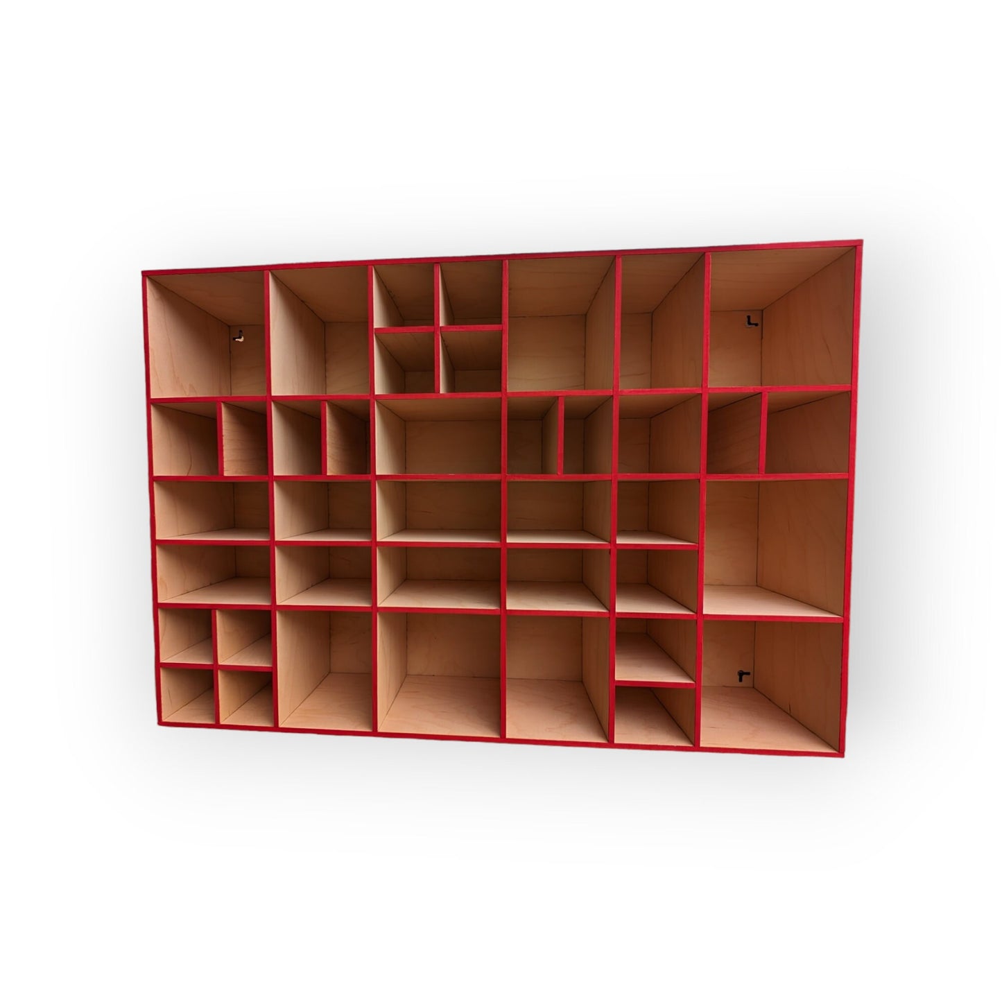 Shadow Box Wooden Display Shelf - Wall Cubby Shelf - Multiple Compartment Sizes - #8 - Trinket Shelf - Curio Cabinet