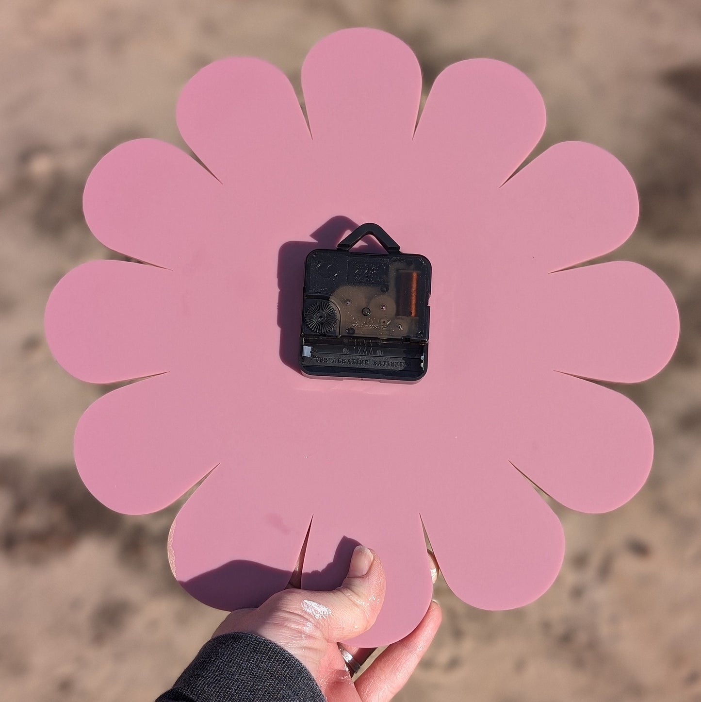 Desert Rose Daisy Wall Clock