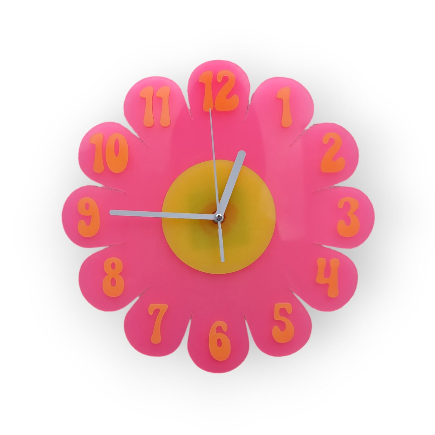 Glow in the Dark Blacklight Daisy Wall Clock