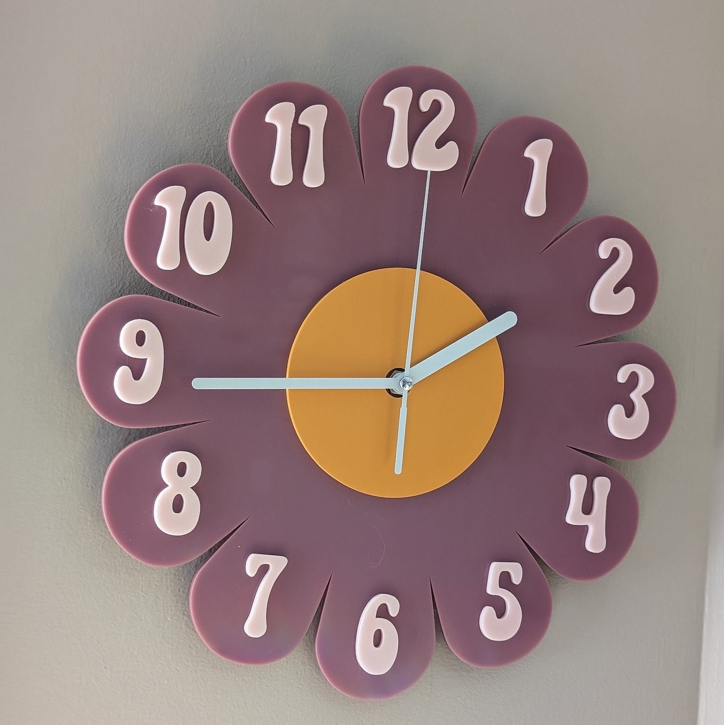 Desert Rose Daisy Wall Clock