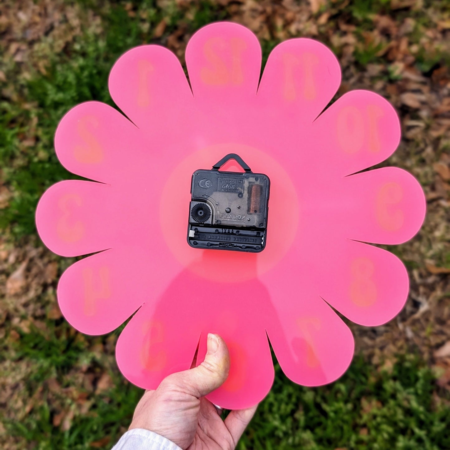 Glow in the Dark Blacklight Daisy Wall Clock