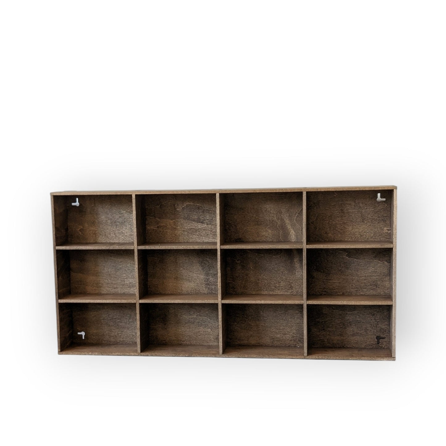 12 Compartment Wooden Display Shelf - 5.5x3.5 - Trinket Shelf - Curio Cabinet