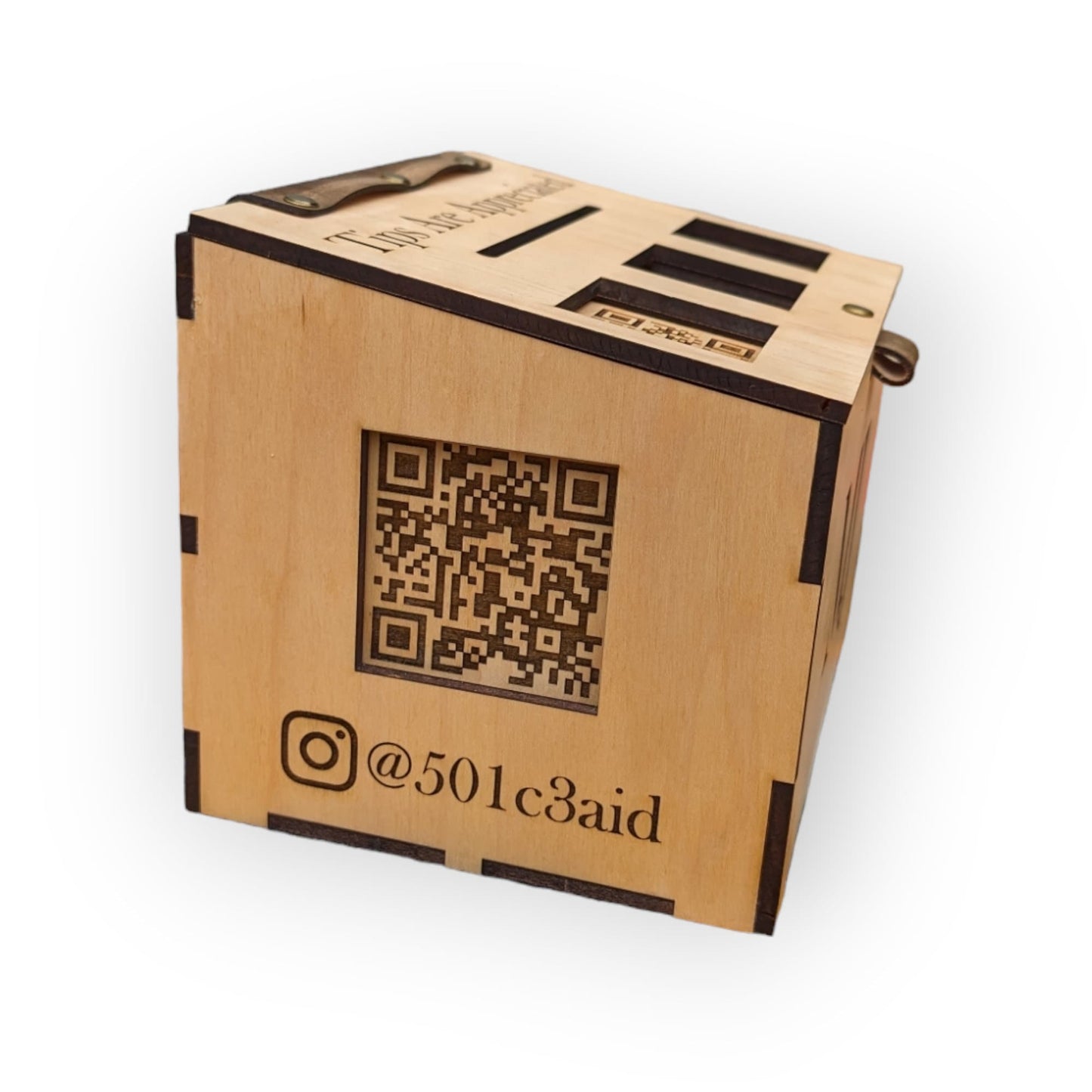 QR Code Tip Box - Busking Box - Musician Tip Box - Gig Box - QR Code Payment Sign