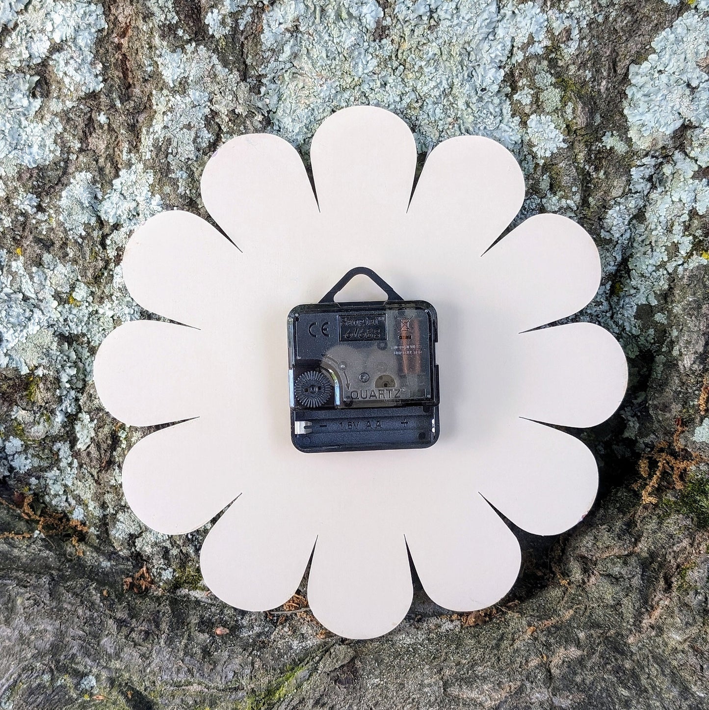 Beige Mini Daisy Wall Clock