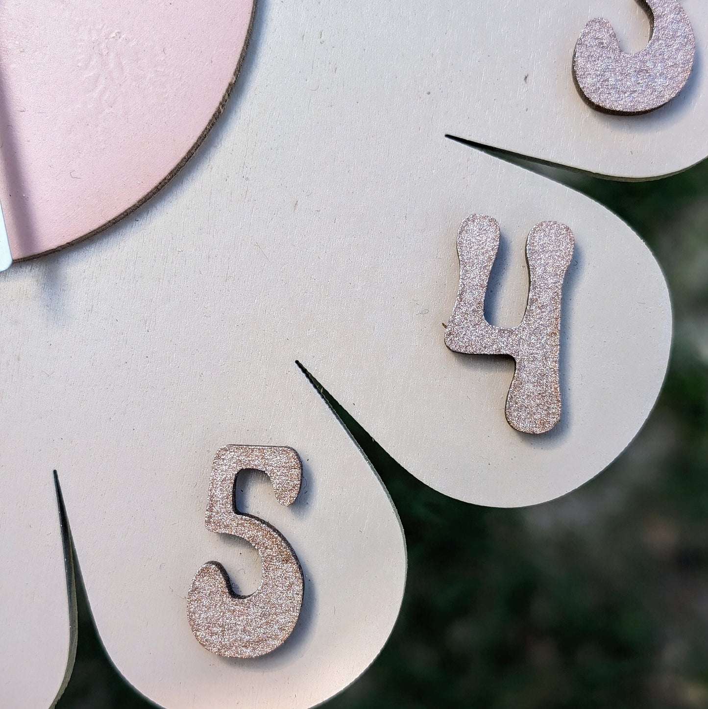 Beige Mini Daisy Wall Clock