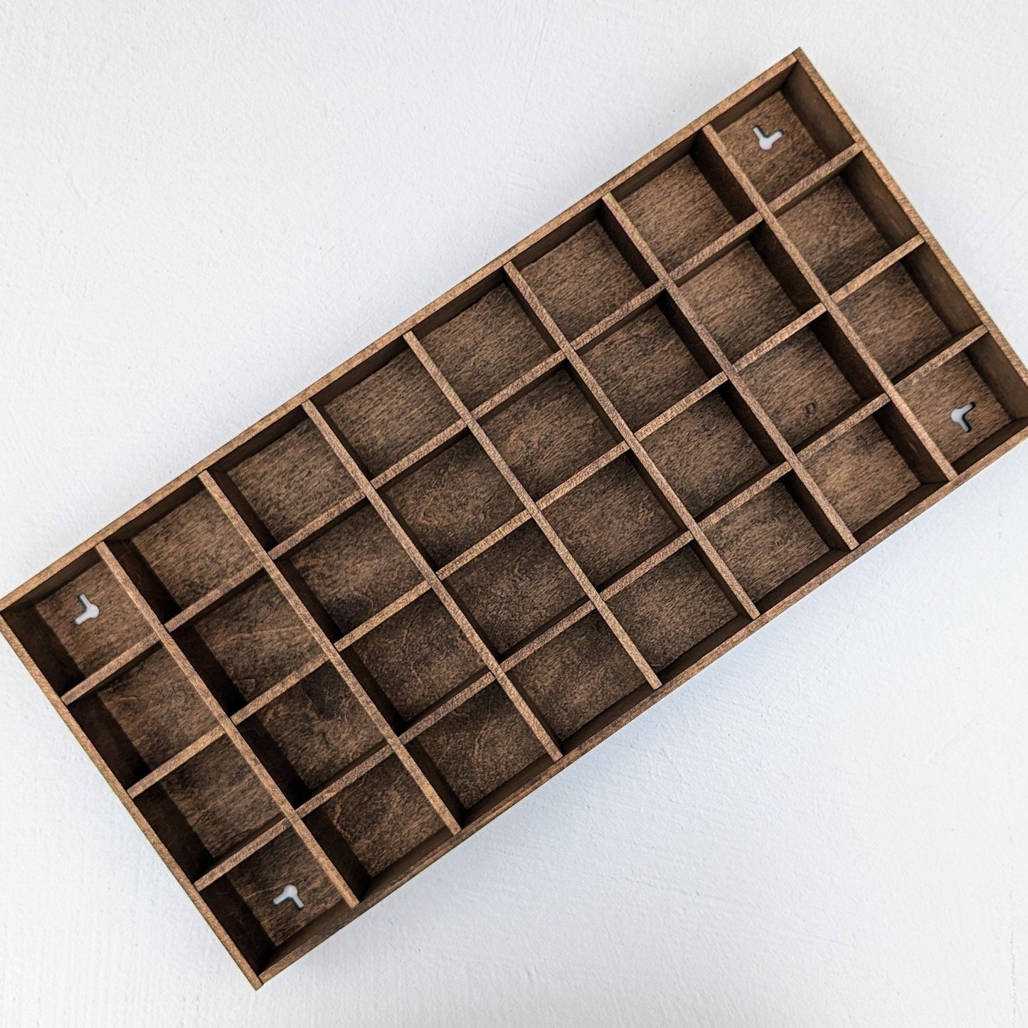 32 Compartment Wooden Display Shelf - 2x2.2 - Trinket Shelf - Curio Cabinet