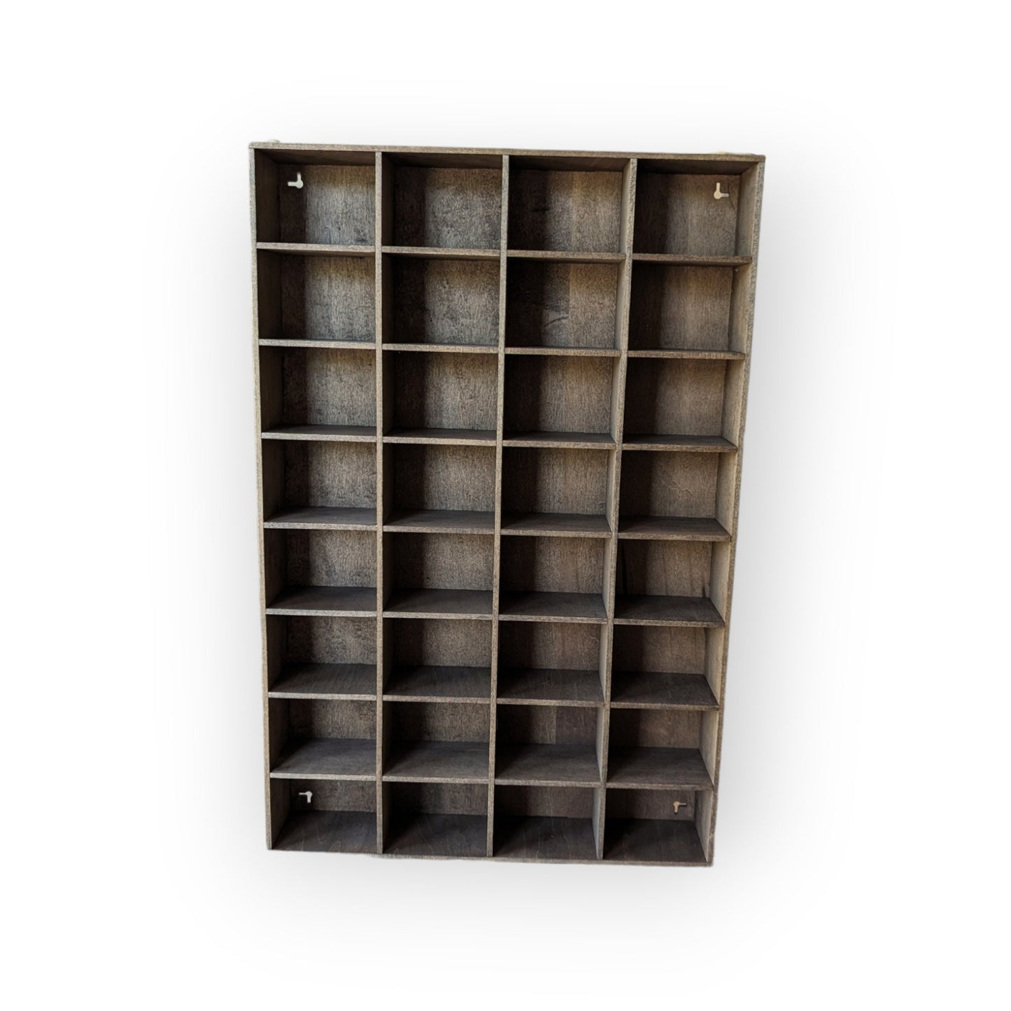 32 Compartment Wooden Display Shelf - 4x3 - Trinket Shelf - Curio Cabinet