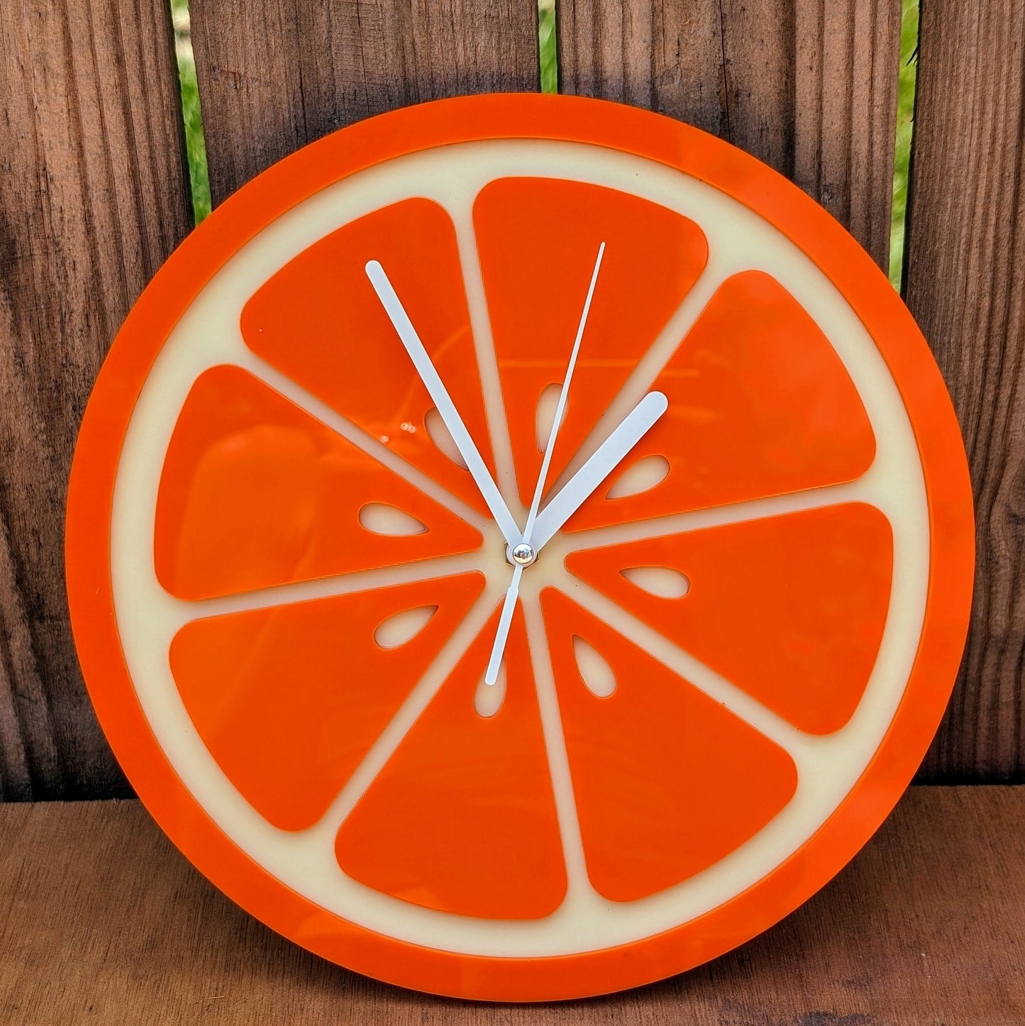 Acrylic Orange Slice Clock