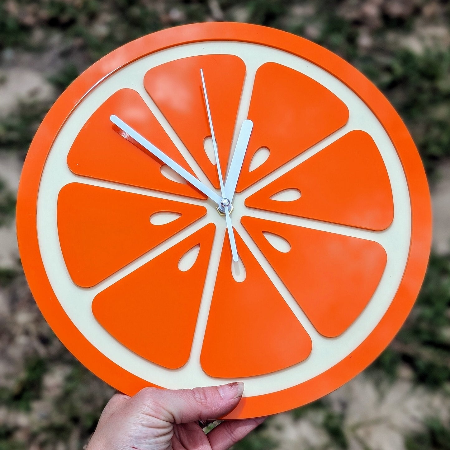 Acrylic Orange Slice Clock