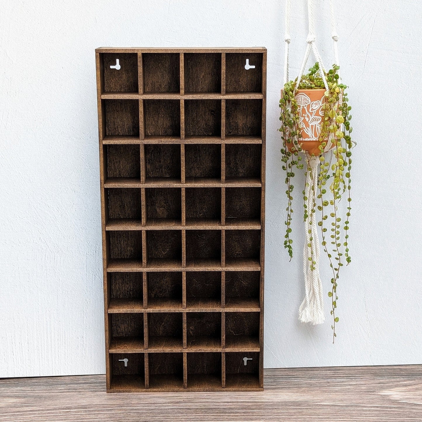 32 Compartment Wooden Display Shelf - 2x2.2 - Trinket Shelf - Curio Cabinet