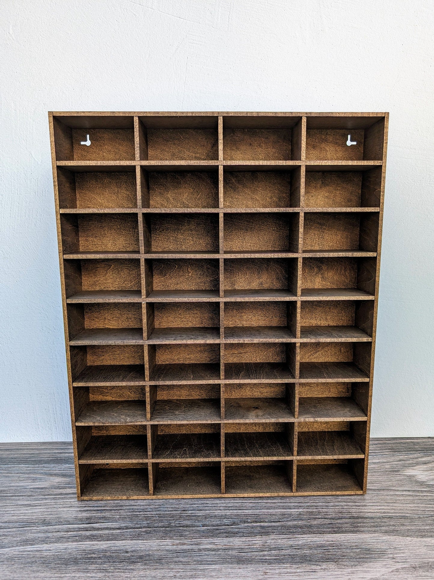 36 Compartment Wooden Display Shelf - 2x3.75 - Trinket Shelf - Curio Cabinet