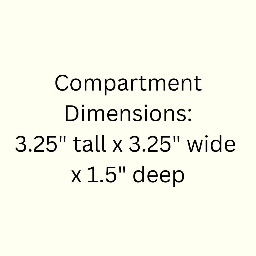 9 Compartment Wooden Display Shelf - 3.25x3.25 - Trinket Shelf - Curio Cabinet