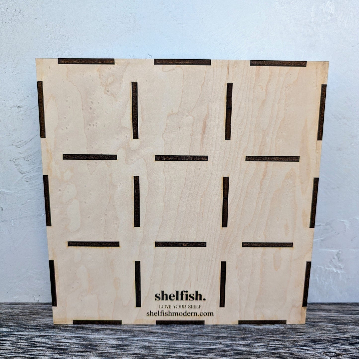 9 Compartment Wooden Display Shelf - 3.25x3.25 - Trinket Shelf - Curio Cabinet