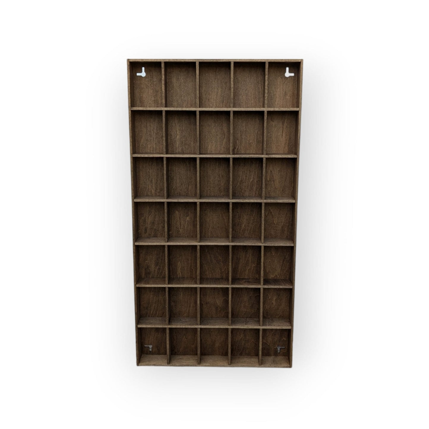 35 Compartment Wooden Display Shelf - 3.5x2.5 - Trinket Shelf - Curio Cabinet