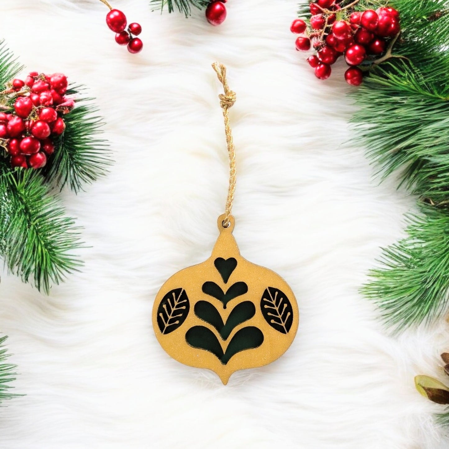 Set of 8 Minimalist Scandinavian Style Christmas Tree Ornaments - Hygge Christmas Ornaments - Rustic Ornament Set - Boho Christmas Ornaments
