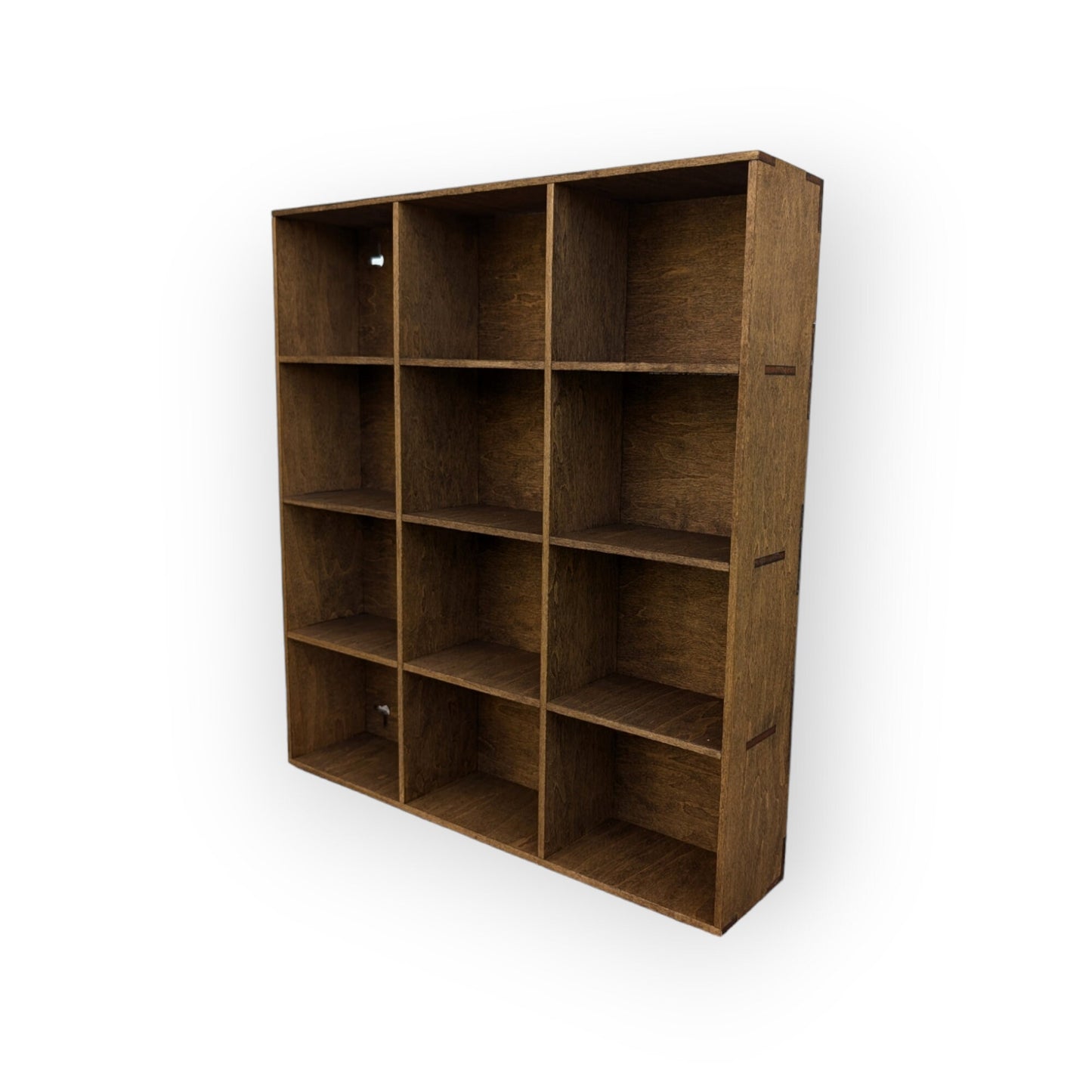 12 Compartment Wooden Display Shelf- 5x4 - Trinket Shelf - Curio Cabinet