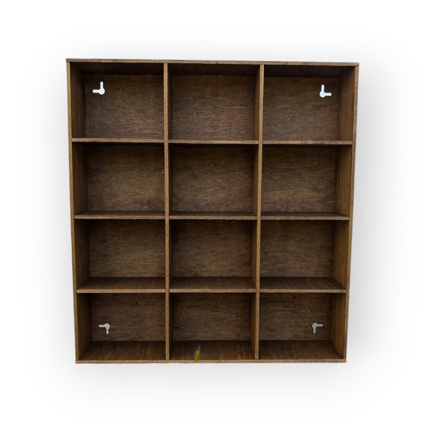 12 Compartment Wooden Display Shelf- 5x4 - Trinket Shelf - Curio Cabinet