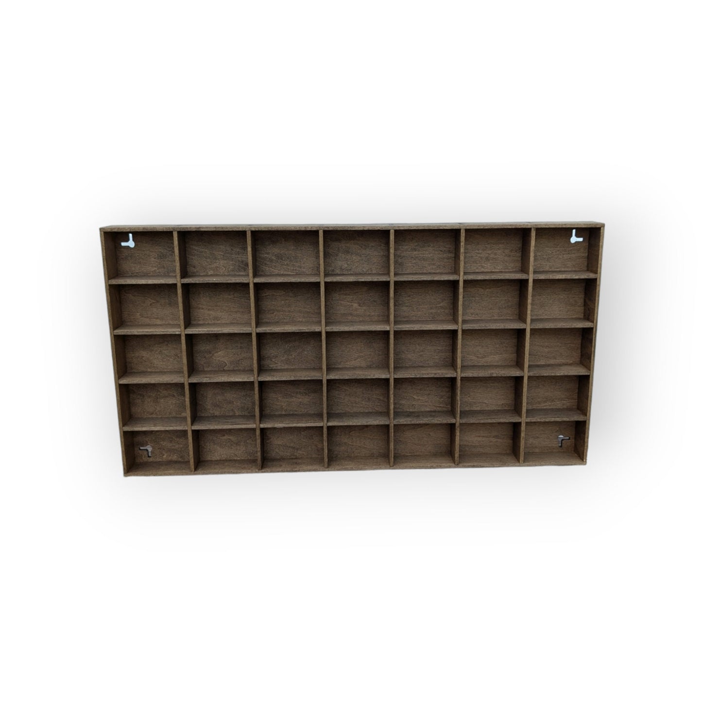 35 Compartment Wooden Display Shelf - 3.5x2.5 - Trinket Shelf - Curio Cabinet