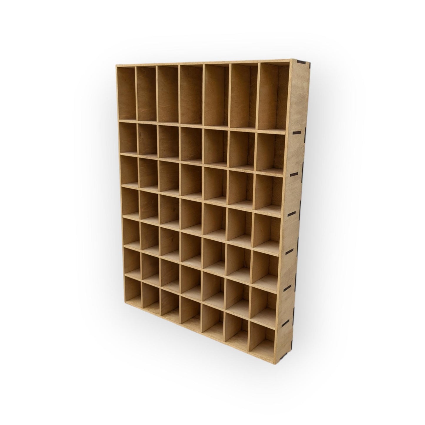49 Compartment Wooden Display Shelf - Multiple Compartment Sizes - Trinket Shelf - Curio Cabinet