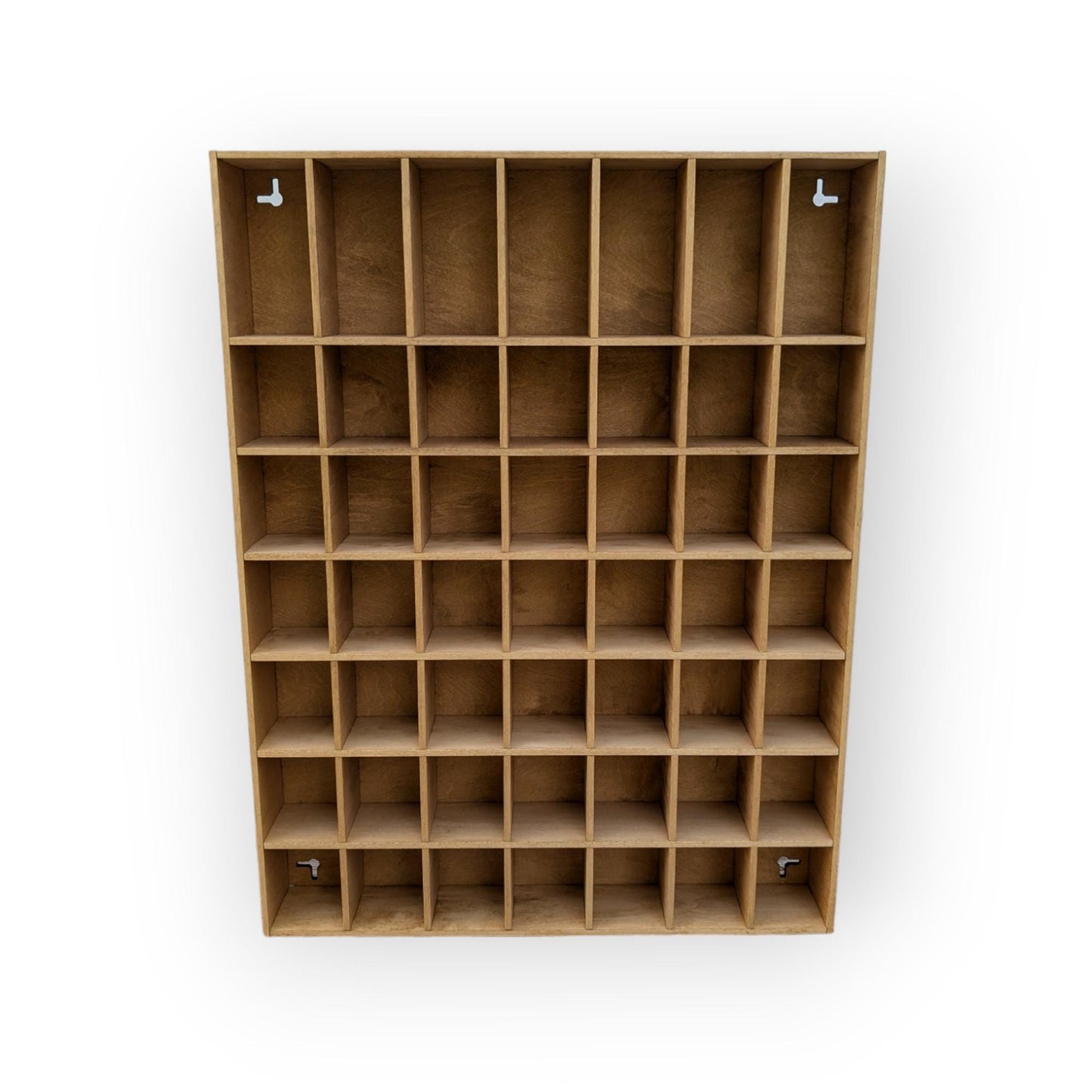 49 Compartment Wooden Display Shelf - Multiple Compartment Sizes - Trinket Shelf - Curio Cabinet