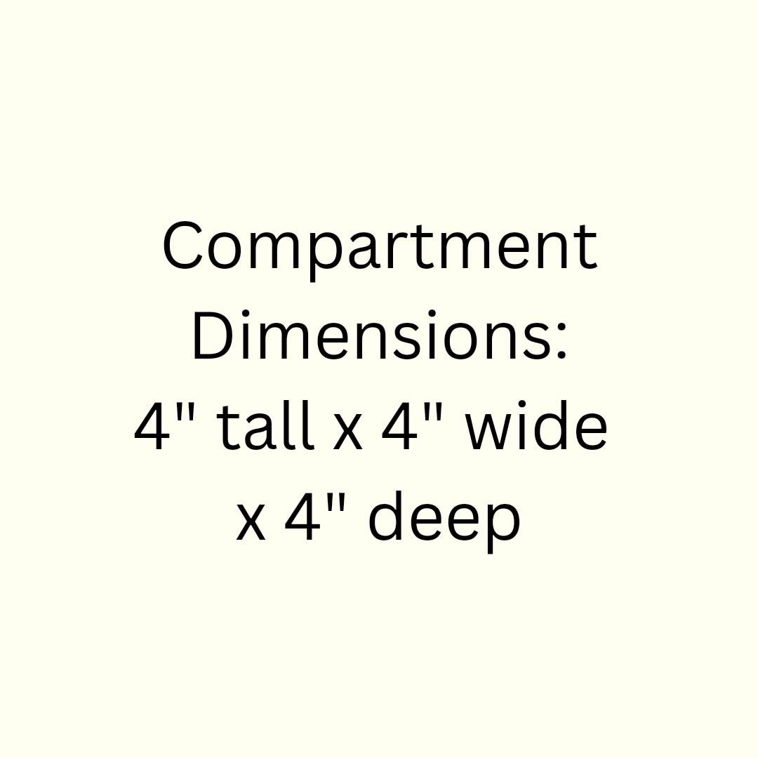 4 Compartment Wooden Display Shelf - 4x4 - Trinket Shelf - Curio Cabinet