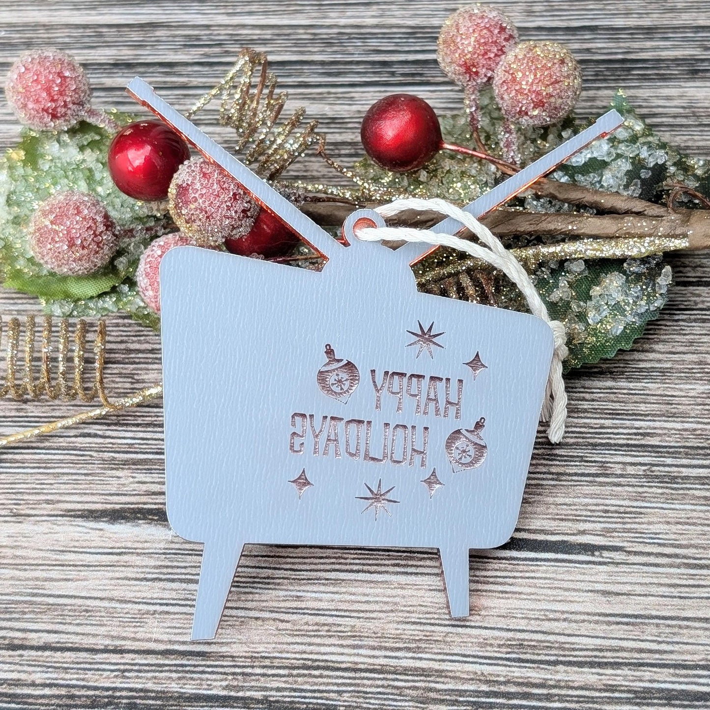 Mid Century Modern Retro TV Ornament