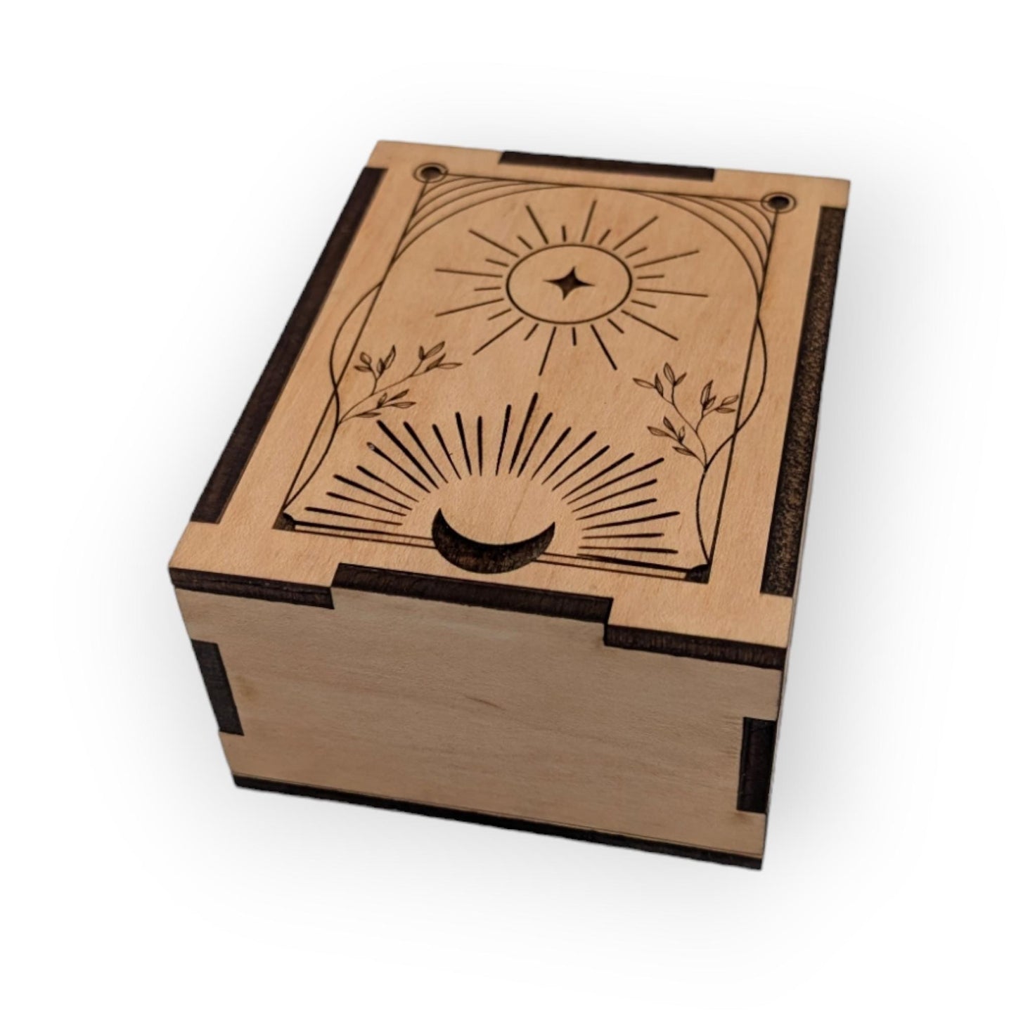 Sun and Moon Wooden Display Box