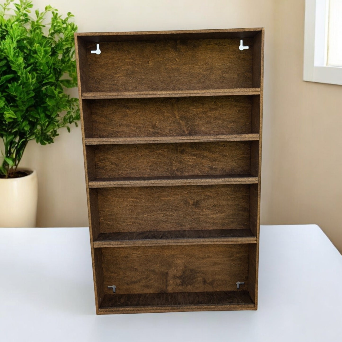 Shadow Box Wooden Display Shelf - Wall Cubby Shelf - Multiple Compartment Sizes - Trinket Shelf - Curio Cabinet