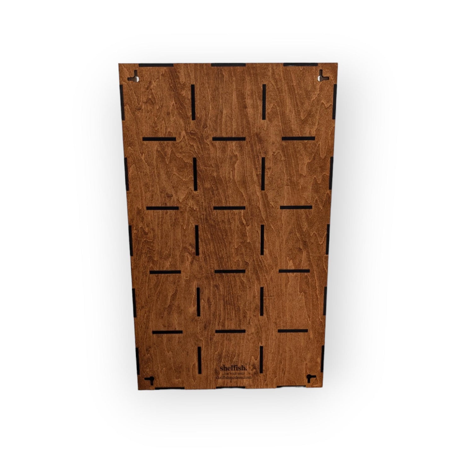 15 Compartment Wooden Display Shelf - Coffee Mug Shelf - 4.5x4.5 - Trinket Shelf - Curio Cabinet