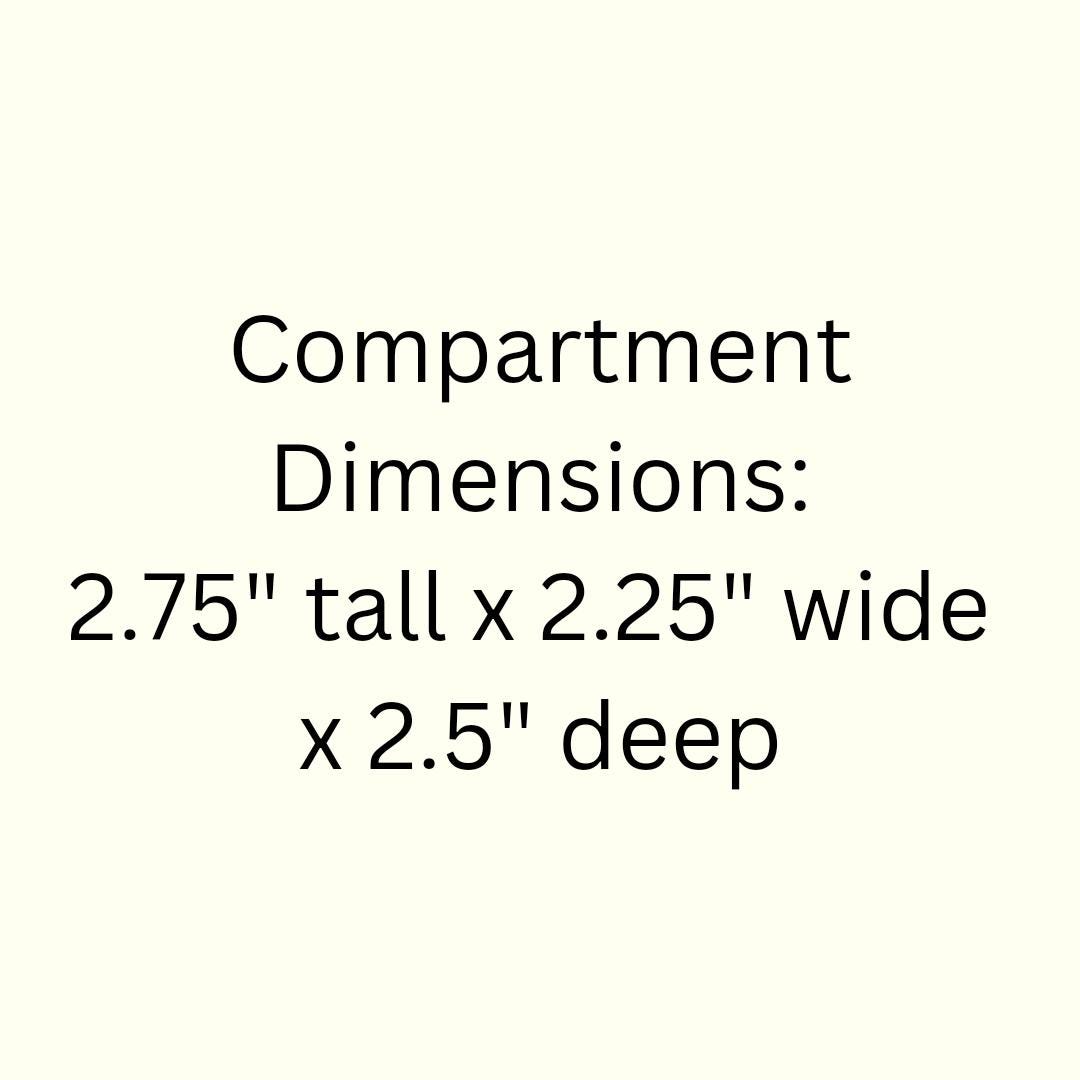 49 Compartment Wooden Display Shelf - 2.75x2.25 - Trinket Shelf - Curio Cabinet