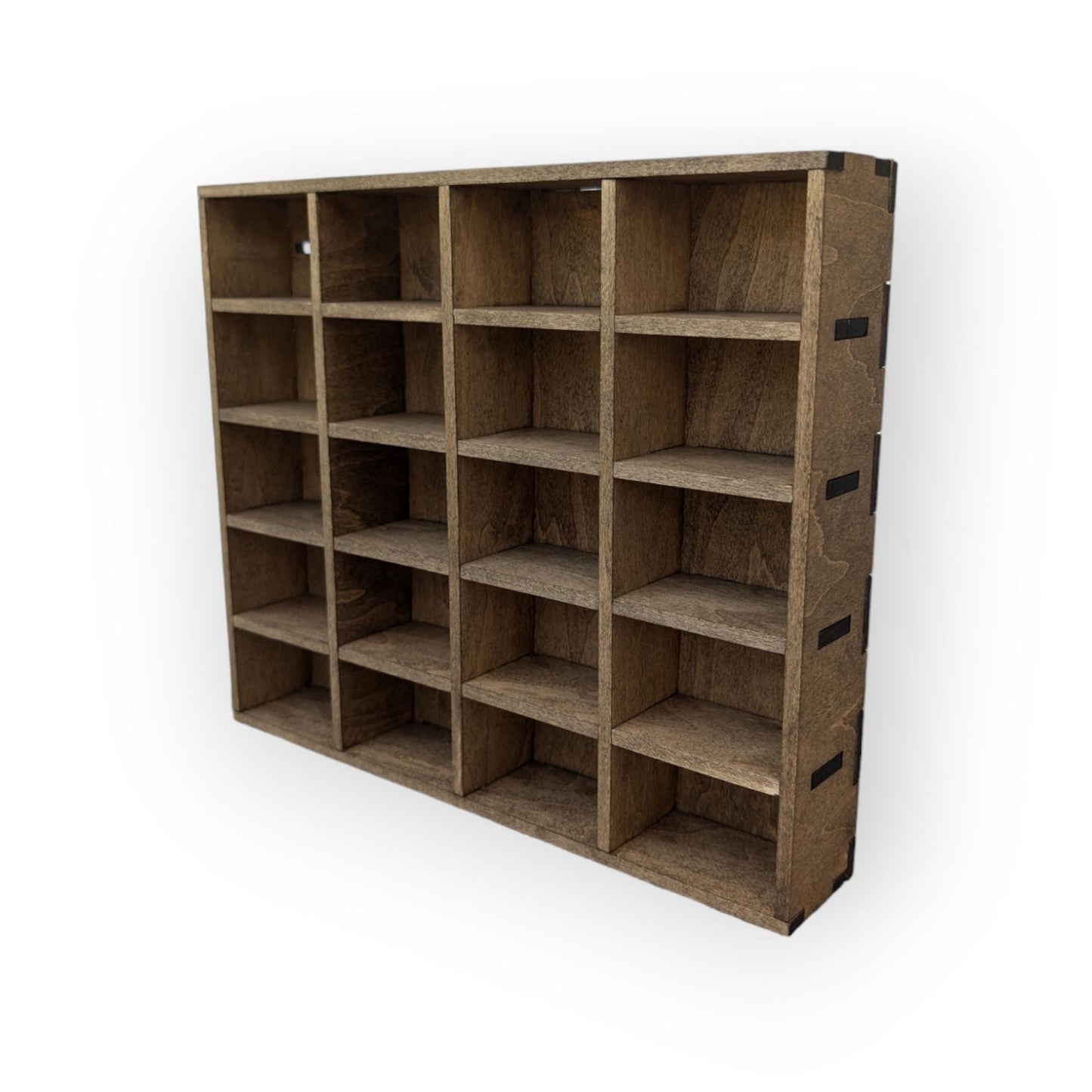 20 Compartment Wooden Display Shelf - 1.5x2.5 - Trinket Shelf - Curio Cabinet