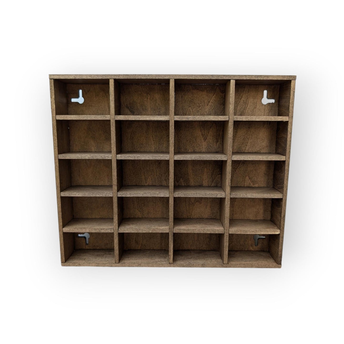 20 Compartment Wooden Display Shelf - 1.5x2.5 - Trinket Shelf - Curio Cabinet