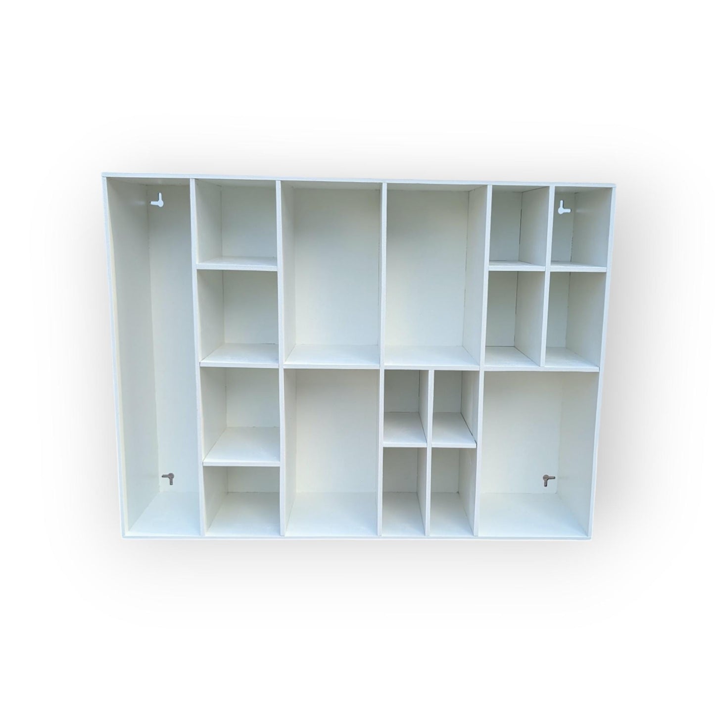 Shadow Box Wooden Display Shelf - Wall Cubby Shelf - Multiple Compartment Sizes - #11 - Trinket Shelf - Curio Cabinet