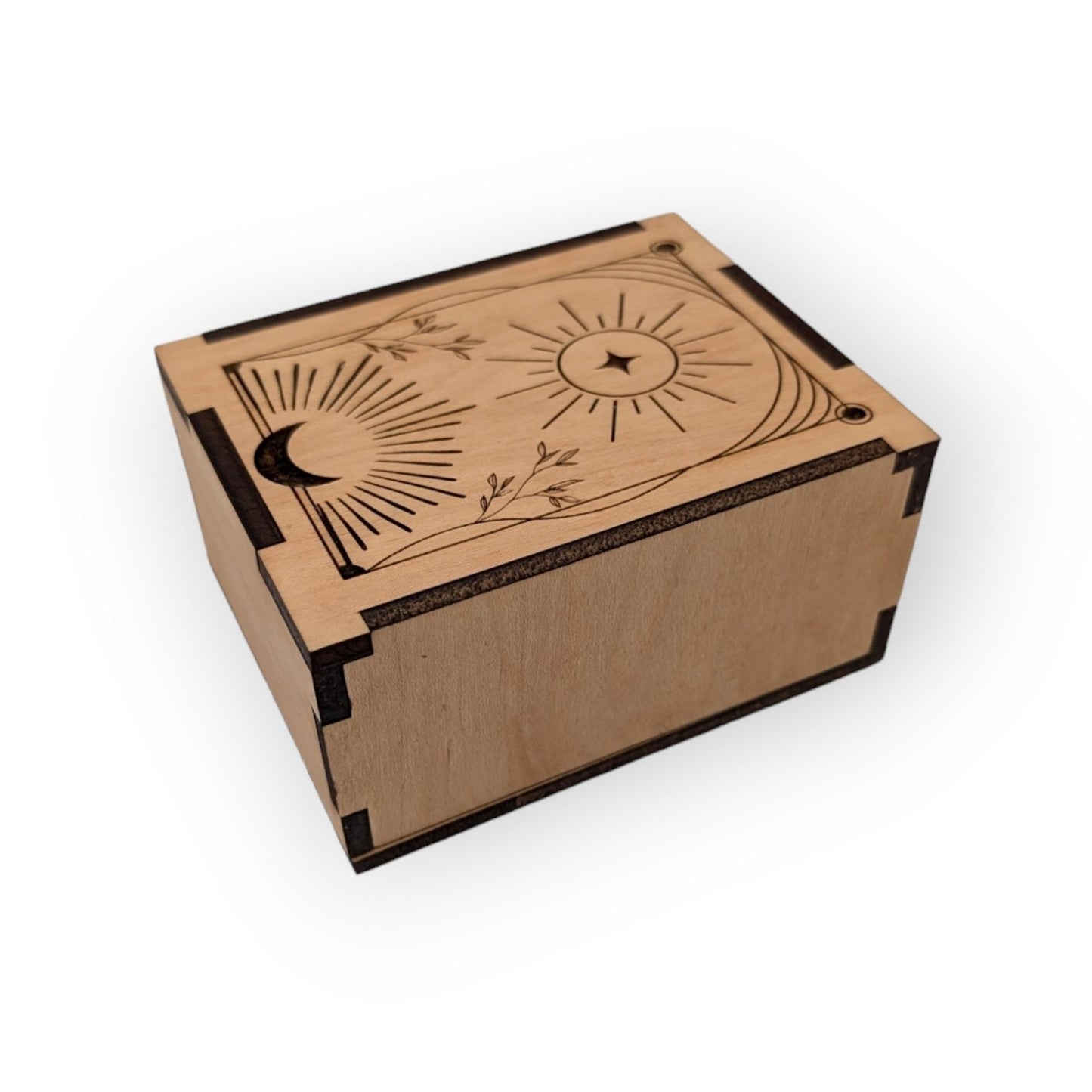Sun and Moon Wooden Display Box