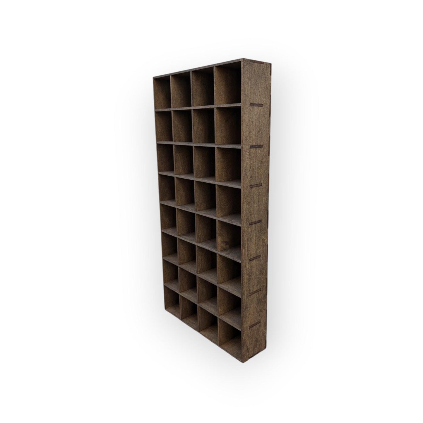 32 Compartment Wooden Display Shelf - 3x3 - Trinket Shelf - Curio Cabinet