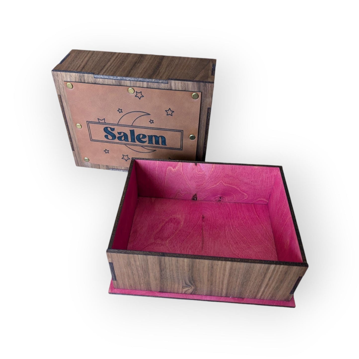 Custom Name Moon Frame Wooden Display Box