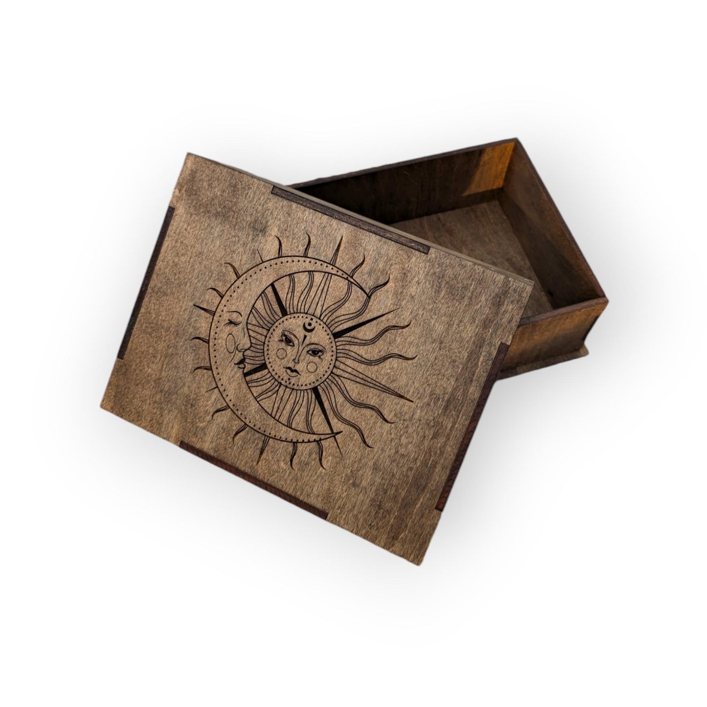 Custom Sun & Moon Wooden Display Box