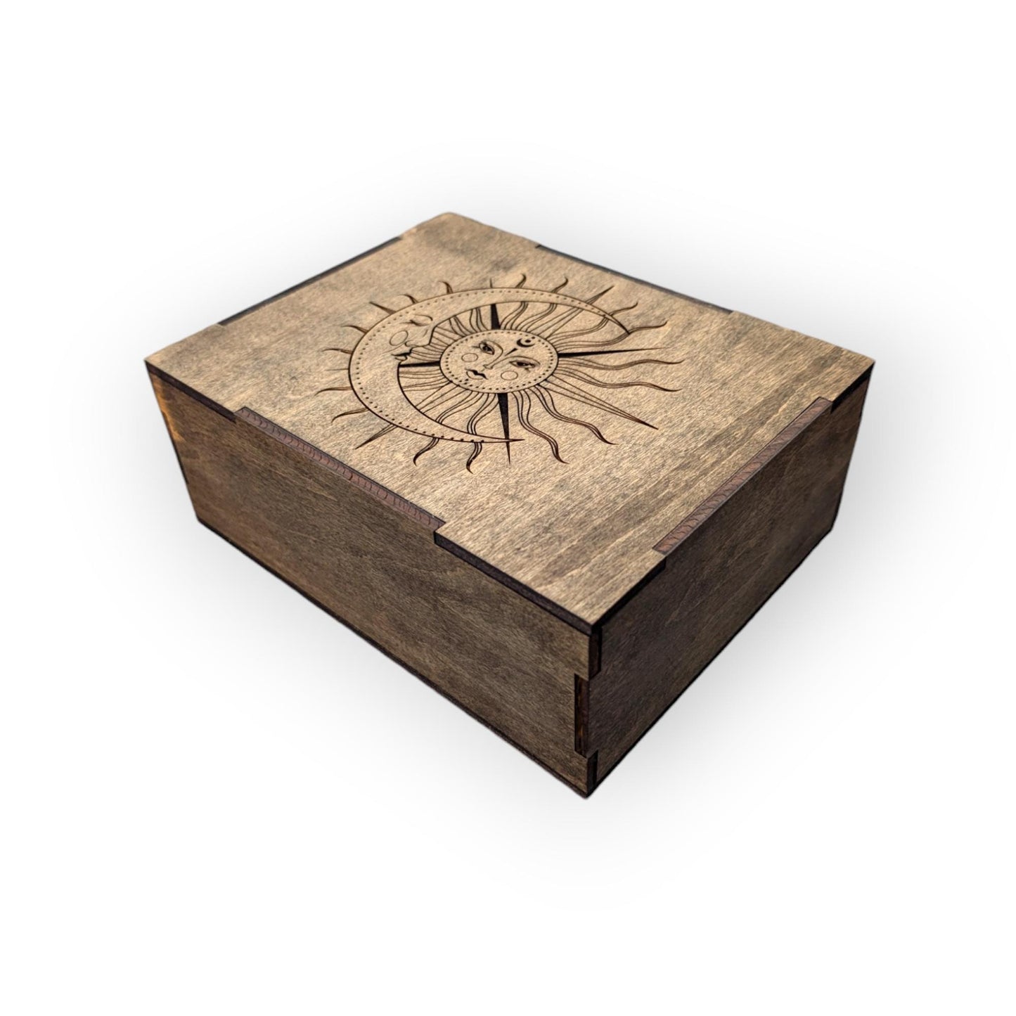 Custom Sun & Moon Wooden Display Box