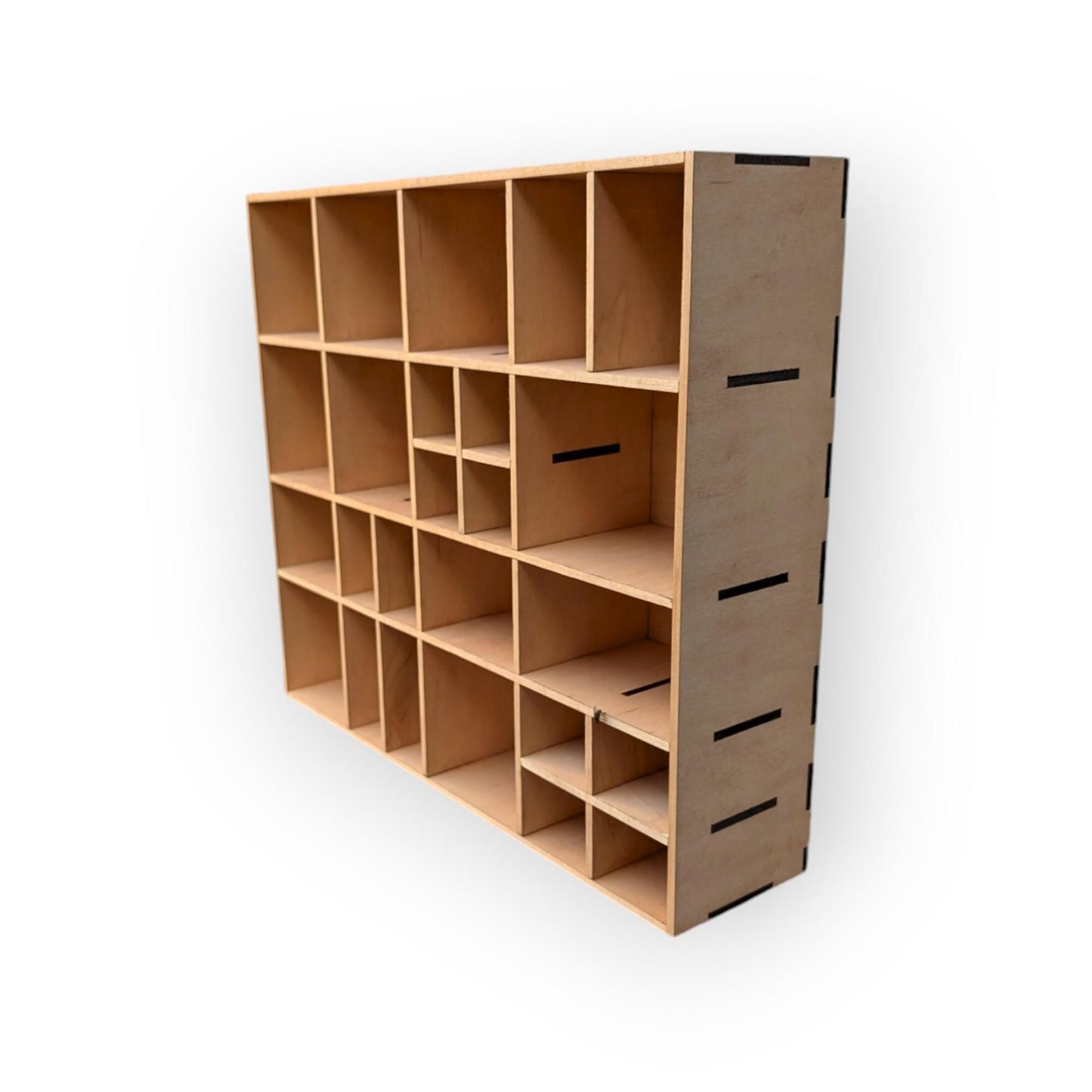 Shadow Box Wooden Display Shelf - Wall Cubby Shelf - Multiple Compartment Sizes - #17a - Trinket Shelf - Curio Cabinet
