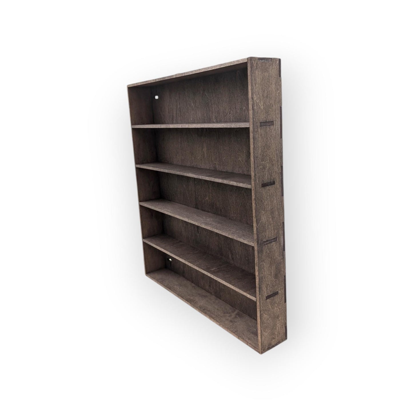 5 Compartment Wooden Display Shelf - 14.5x3 - Trinket Shelf - Curio Cabinet